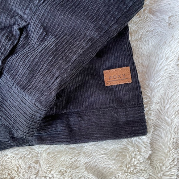 Roxy Black Corduroy Trucker Jacket - Picture 3 of 8